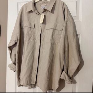 L.L.Bean Men's Sandstone Cotton Shirt XXL Tall VTG  Deadstock NWT Classic Fit